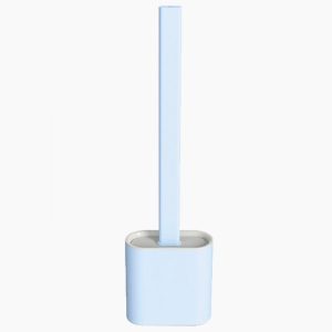 BROSSE WC EN SILICONE BLEUE CLAIRE