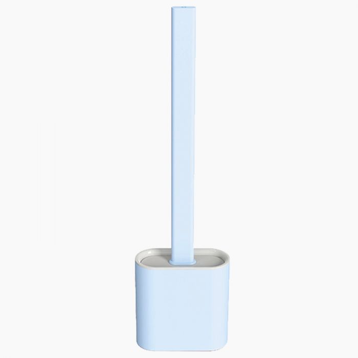 BROSSE WC EN SILICONE BLEUE CLAIRE