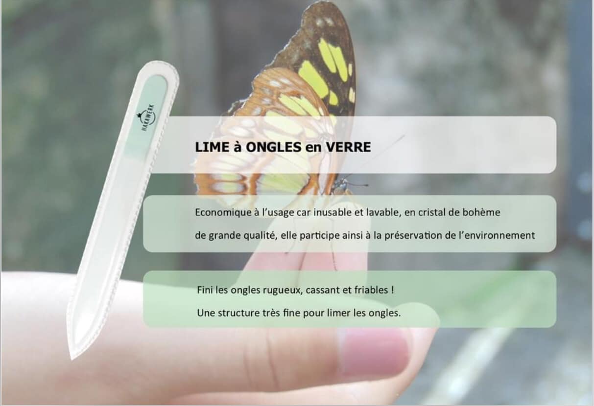 Lime à ongles en verre
