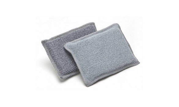 Éponge microfibre biface grise x2